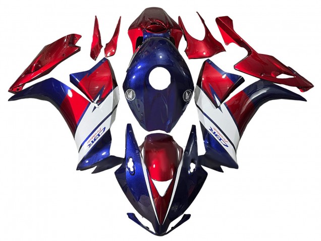 Honda CBR1000RR Motorrad Verkleidung 2012-2016 - Rot Blau Weiss Fireblade