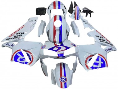 Honda CBR600RR Motorrad Verkleidung 2003-2004 - Weiss Rot Blau