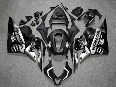 Honda CBR600RR Motorrad Verkleidung 2009-2012 - Silber Glanzendes Schwarz HRC