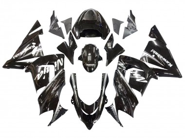Kawasaki ZX10R Motorrad Verkleidung 2004-2005 - Glanzendes Schwarz Ninja