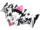 Kawasaki ZX10R Motorrad Verkleidung 2004-2005 - Schwarz Rosa Weiss Playboy Motul