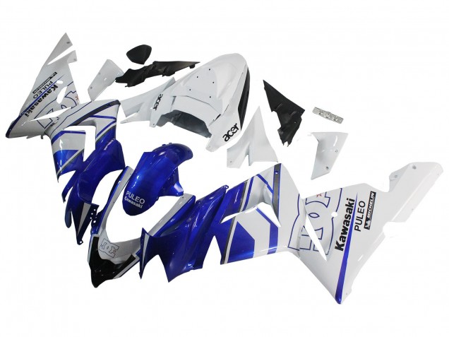 Kawasaki ZX10R Motorrad Verkleidung 2004-2005 - Schwarz Weiss