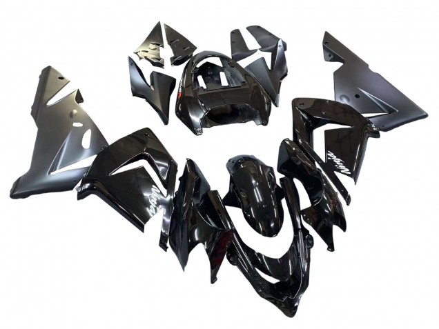 Kawasaki ZX10R Motorrad Verkleidung 2004-2005 - Glanzendes Matt Schwarz Ninja
