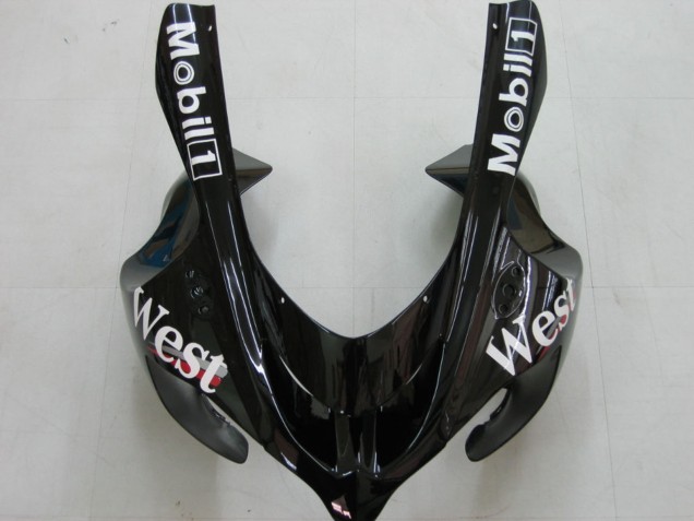 Kawasaki ZX10R Motorrad Verkleidung 2004-2005 - Weiss Schwarz West Ninja