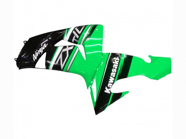 Kawasaki ZX10R Motorrad Verkleidung Kit 2006-2007 - Grun Weiss Schwarz