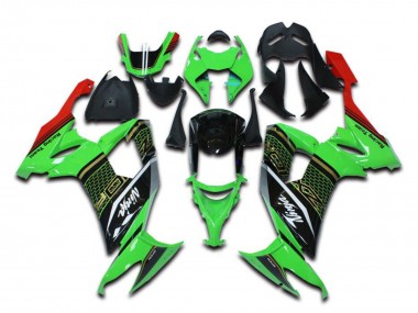 Kawasaki ZX10R Motorrad Verkleidung 2006-2007 - Grun Rot Schwarz