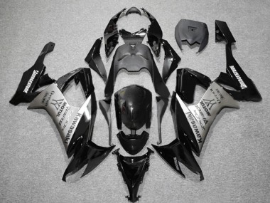 Kawasaki ZX10R Motorrad Verkleidung 2006-2007 - Matt Schwarz Grau Motul