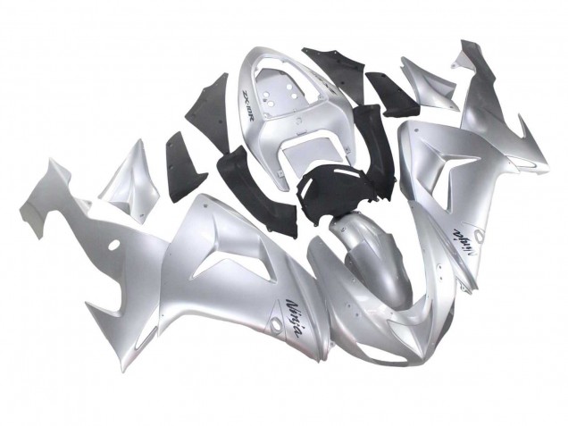 Kawasaki ZX10R Motorrad Verkleidung 2006-2007 - Silber Schwarz Ninja