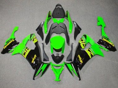 Kawasaki ZX10R Motorrad Verkleidung 2008-2010 - Grun Glanzendes Schwarz Gelb