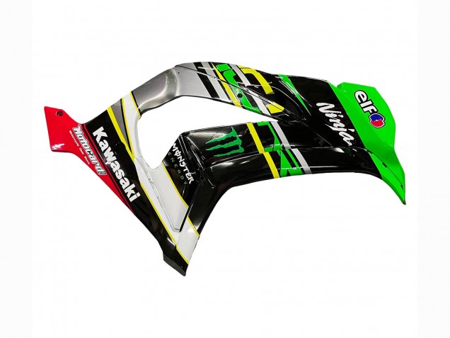 Kawasaki ZX10R Motorrad Verkleidung 2016-2020 - Grun Gelb Rot Schwarz Elf Monster