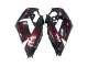 Kawasaki ZX14R ZZR1400 Motorrad Verkleidung Kit 2006-2011 - Glanzendes Schwarz Rot Flamme