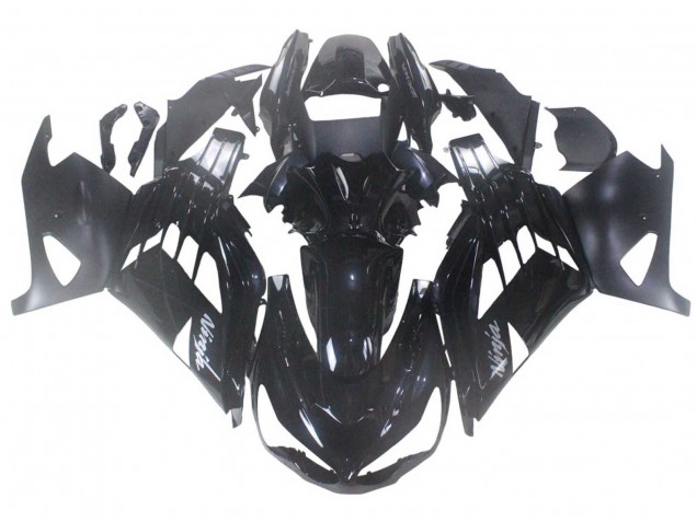 Kawasaki ZX14R ZZR1400 Motorrad Verkleidung 2012-2024 - Glanzendes Schwarz Matt Schwarz Weiss Ninja