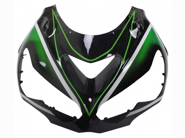 Kawasaki ZX14R ZZR1400 Motorrad Verkleidung 2012-2024 - Grun Glanzendes Schwarz Streifen