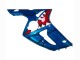 Kawasaki ZX6R Motorrad Verkleidung 2003-2004 - Blau Weiss Rot Hai