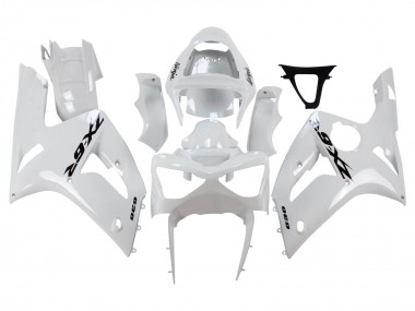 Kawasaki ZX6R Motorrad Verkleidung 2003-2004 - Weiss Schwarz Aufkleber