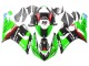 Kawasaki ZX6R Motorrad Verkleidung 2005-2006 - Grun Rot Schwarz Elf 66