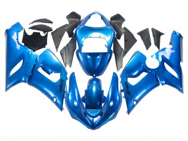 Kawasaki ZX6R Motorrad Verkleidung 2005-2006 - Glanzendes Blau