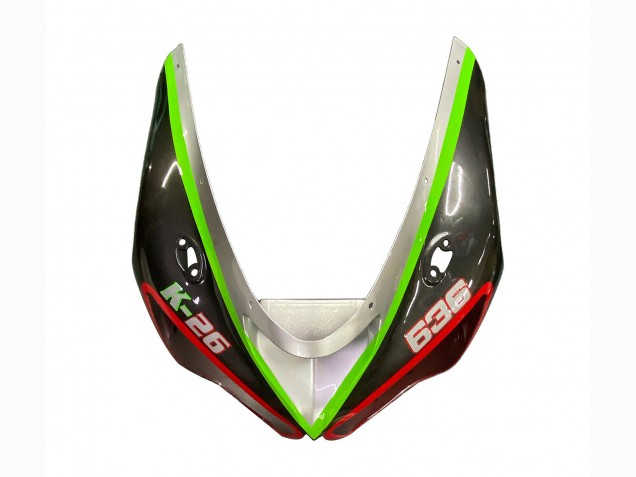 Kawasaki ZX6R Motorrad Verkleidung 2005-2006 - Schwarz Silber Grun Rot K 26