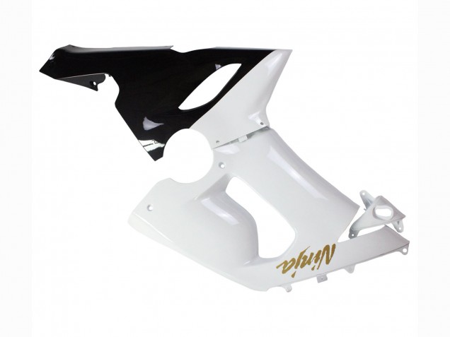 Kawasaki ZX6R Motorrad Verkleidung 2005-2006 - Weiss Schwarz Gold Ninja