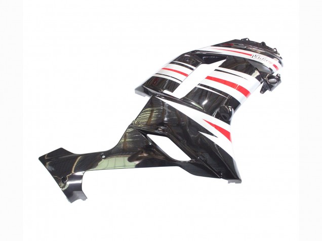 Kawasaki ZX6R Motorrad Verkleidung 2007-2008 - Schwarz Silber Rot Ninja