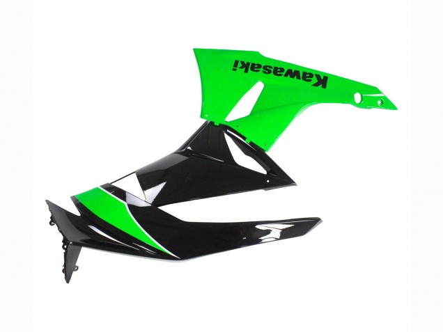 Kawasaki ZX6R Motorrad Verkleidung 2009-2012 - Grun Glanzendes Schwarz