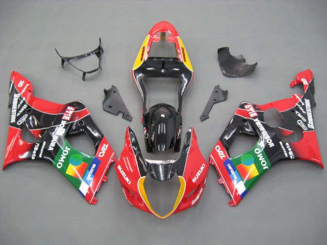 Suzuki GSXR 1000 Motorrad Verkleidung 2003-2004 - Rot Gelb Blau Grun Schwarz JOMO