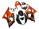 Suzuki GSXR 1000 Motorrad Verkleidung 2003-2004 - Burnt Orange Glanzendes Schwarz