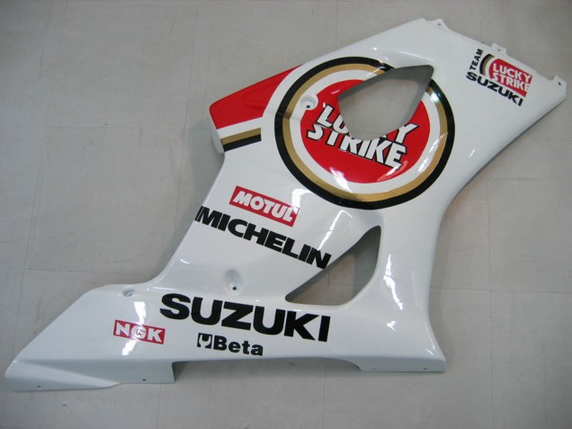 Suzuki GSXR 1000 Motorrad Verkleidung 2003-2004 - Weiss Rot Motul Lucky Strike