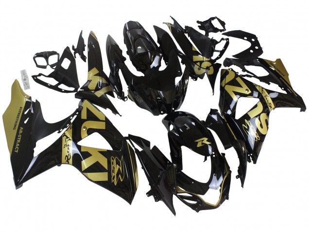 Suzuki GSXR 1000 Motorrad Verkleidung 2009-2016 - Glanzendes Schwarz Gold