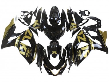Suzuki GSXR 1000 Motorrad Verkleidung 2009-2016 - Glanzendes Schwarz Gold