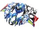 Suzuki GSXR 1000 Motorrad Verkleidung 2009-2016 - Hellblau Grun Rot Motul