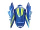 Suzuki GSXR 1000 Motorrad Verkleidung 2009-2016 - Hellblau Grun Rot Motul