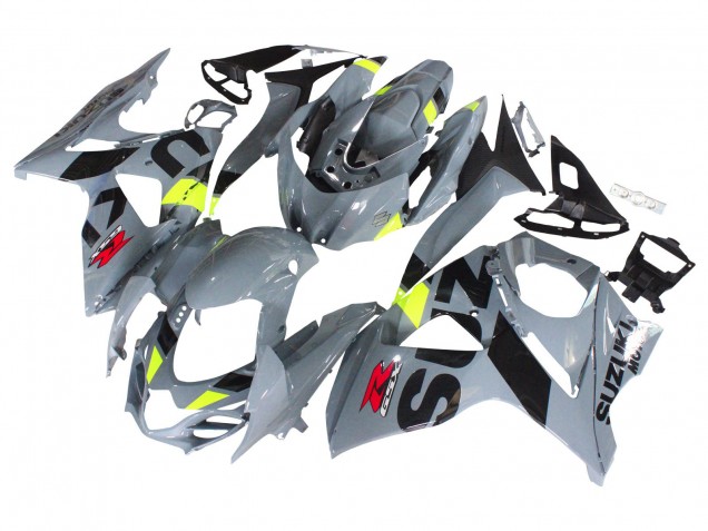 Suzuki GSXR 1000 Motorrad Verkleidung 2009-2016 - Grau Neon Gelb Schwarz Motul