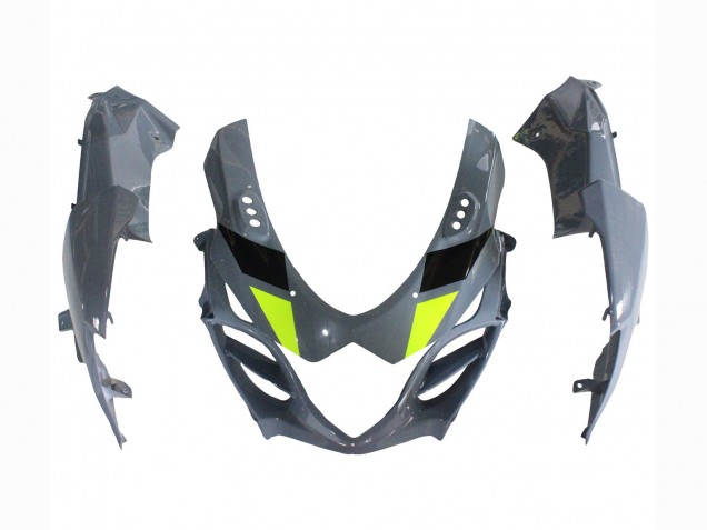 Suzuki GSXR 1000 Motorrad Verkleidung 2009-2016 - Grau Neon Gelb Schwarz Motul