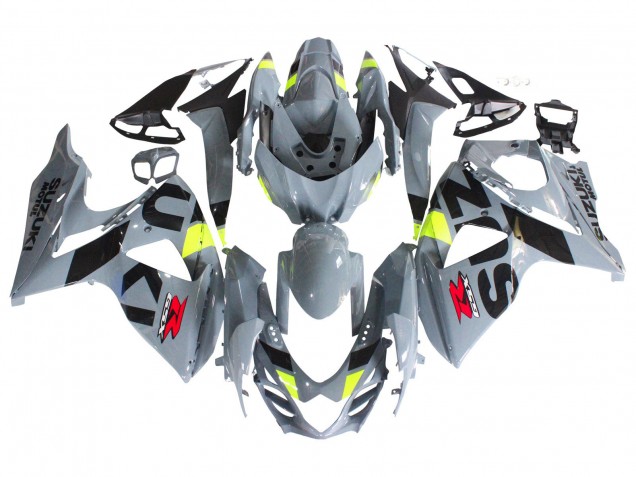 Suzuki GSXR 1000 Motorrad Verkleidung 2009-2016 - Grau Neon Gelb Schwarz Motul