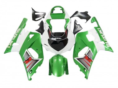 Suzuki GSXR 600 / GSXR 750 Motorrad Verkleidung 2001-2003 - Weiss Grun Silber Rot Schwarz