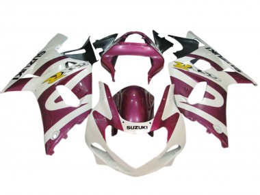 Suzuki GSXR 600 / GSXR 750 Motorrad Verkleidung 2001-2003 - Weiss Rosa Gelb