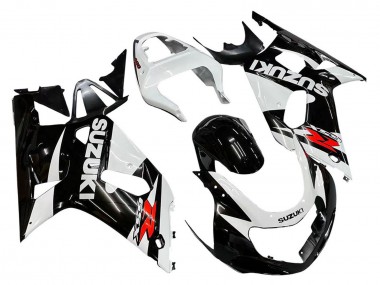 Suzuki GSXR 600 / GSXR 750 Motorrad Verkleidung 2001-2003 - Weiss Glanzendes Schwarz Rot