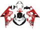 Suzuki GSXR 600 / GSXR 750 Motorrad Verkleidung 2001-2003 - Rot Weiss Glanzendes Schwarz