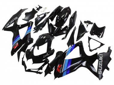 Suzuki GSXR 600 / GSXR 750 Motorrad Verkleidung 2008-2010 - Glanzendes Schwarz Blau