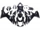 Suzuki GSXR 600 / GSXR 750 Motorrad Verkleidung 2011-2024 - Glanzendes Schwarz Matt Schwarz Weiss Aufkleber