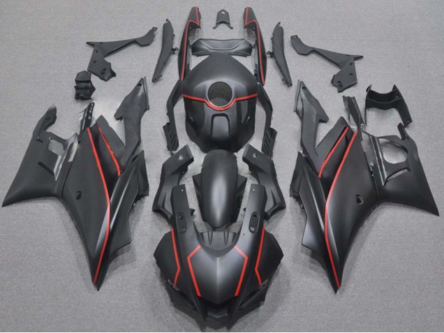 Yamaha YZF R3/R25 Motorrad Verkleidung 2019-2021 - Matt Schwarz Rot