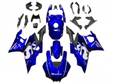 Yamaha YZF R3/R25 Motorrad Verkleidung 2019-2021 - Blau Weiss Schwarz MoviStar ENEOS