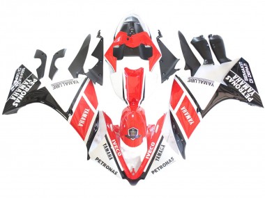 Yamaha YZF 1000 R1 Motorrad Verkleidung 2012-2014 - Weiss Rot Glanzendes Schwarz Petronas