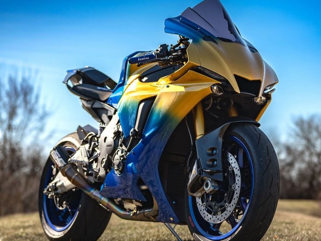 Yamaha YZF 1000 R1 Motorrad Verkleidung 2020-2025 - Blau Gold