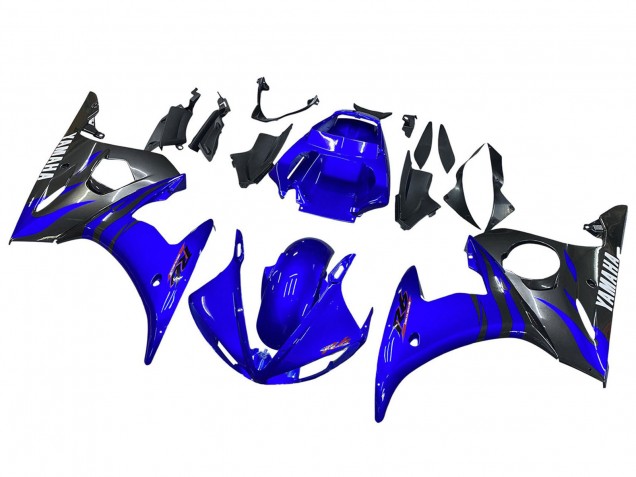 Yamaha YZF R6S Motorrad Verkleidung 2006-2009 - Blau Schwarz