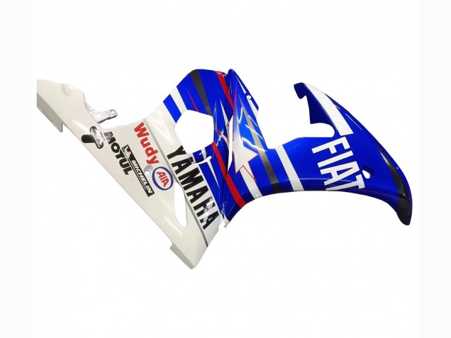 Yamaha YZF R6 Motorrad Verkleidung 2003-2004 - Weiss Blau Fiat Motul Kastinee