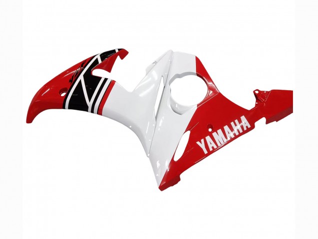 Yamaha YZF R6 Motorrad Verkleidung 2003-2004 - Weiss Rot Glanzendes Schwarz