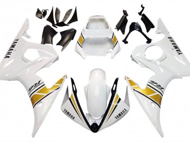 Yamaha YZF 600 R6 Motorrad Verkleidung 2005 - Weiss Gold Schwarz