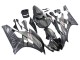Yamaha YZF 600 R6 Motorrad Verkleidung 2006-2007 - Matt Schwarz Silber Flamme